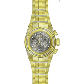 Invicta MEN'S Bolt Chronograph Stainless Steel with Gold-tone Cable Wire Trim Antique Silver Dial 23914