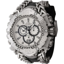 Invicta MEN'S Masterpiece Chronograph Genuine Stingray and Silicone and Stainless Steel Silver Dial Watch 44617