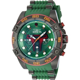 Invicta MEN'S Star Wars Chronograph Polyurethane Green Dial Watch 40084