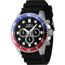 Invicta MEN'S Pro Diver Chronograph Silicone Black Dial Watch 46119