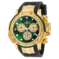 Invicta MEN'S Subaqua Chronograph Silicone and Stainless Steel Green Dial 26967