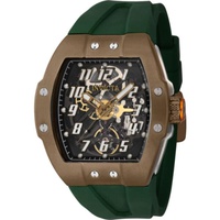 Invicta MEN'S S1 Rally Silicone Transparent and Green Dial Watch 43522