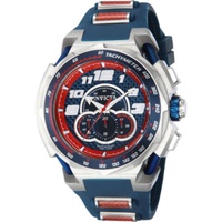 Invicta MEN'S S1 Rally Chronograph Silicone Blue Dial Watch 43796