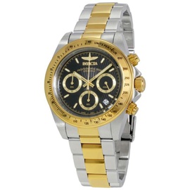 Invicta MEN'S Speedway Chronograph Stainless Steel Black Dial Watch 9224
