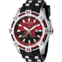 Invicta MEN'S MLB Silicone and Stainless Steel Red and Black Dial Watch 43259