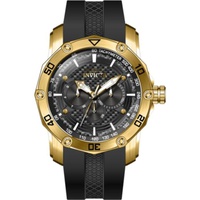 Invicta MEN'S Pro Diver Silicone Black Dial Watch 45742