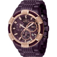 Invicta MEN'S Bolt Chronograph Stainless Steel Purple Dial Watch 40910