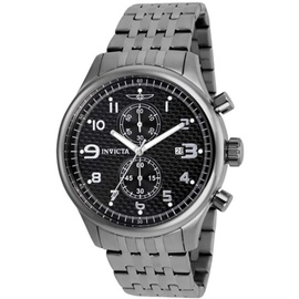 Invicta MEN'S II Collection Stainless Steel Black Dial Watch 0368