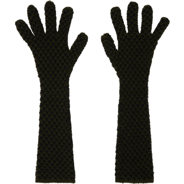  이사 볼더 Isa Boulder Khaki Thicklace Gloves 232541M135002