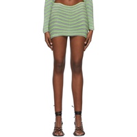 이사 볼더 Isa Boulder Green Bodycurl Mini Skirt 221541F090012