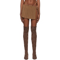 이사 볼더 Isa Boulder Brown Reversible Mini Skirt 221541F090021