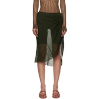 이사 볼더 Isa Boulder Green Wrap Miniskirt 241541F090012