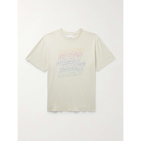 이자벨마랑 이자벨마랑 ISABEL MARANT 휴고 Hugo Logo-Print Cotton-Jersey T-Shirt 1647597331684160