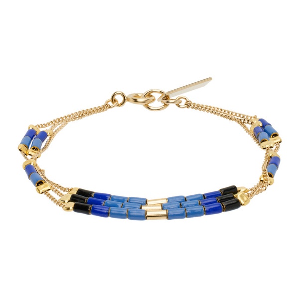 이자벨마랑 이자벨마랑 Isabel Marant Gold & Blue New Color Stripe Bracelet 232600F020010