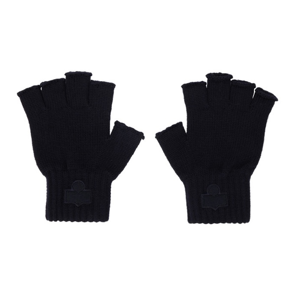 이자벨마랑 이자벨마랑 Isabel Marant Navy Blaise Fingerless Gloves 232600M135007