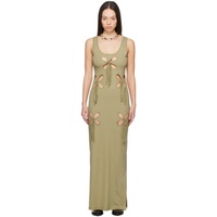 J.Kim Khaki Staple Petal Maxi Dress 241023F055001