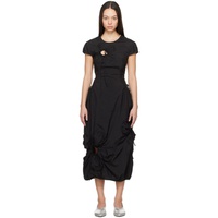 J.Kim Black Flower Maxi Dress 241023F055010