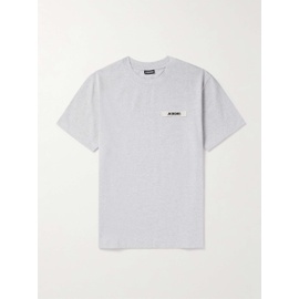 자크뮈스 JACQUEMUS Grosgrain-Trimmed Logo-Embroidered Cotton-Jersey T-shirt 1647597328686217