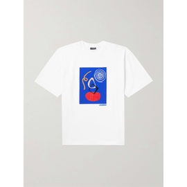 자크뮈스 JACQUEMUS Cuadro Logo-Print Embroidered Cotton-Jersey T-Shirt 1647597328686216