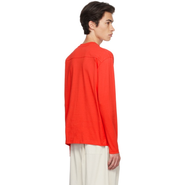  자크뮈스 JACQUEMUS Red Le Papier Le T-Shirt Manches Longues Long Sleeve T-Shirt 232553M213005
