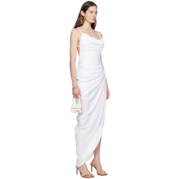  자크뮈스 JACQUEMUS White Le Papier La Robe Saudade Maxi Dress 231553F055009