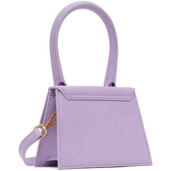  자크뮈스 JACQUEMUS Purple Le Papier Le Chiquito Moyen Bag 232553F048056
