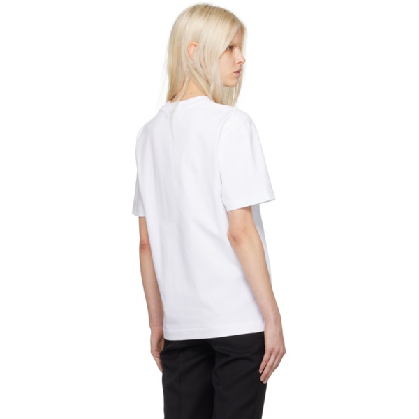  자크뮈스 JACQUEMUS White Les Classiques Le T-Shirt Gros Grain T-Shirt 241553F110039