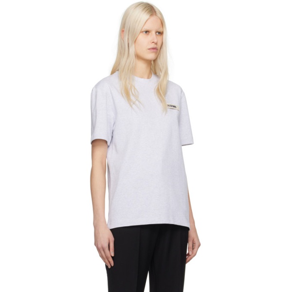  자크뮈스 JACQUEMUS Gray Les Classiques Le T-Shirt Gros Grain T-Shirt 241553F110040