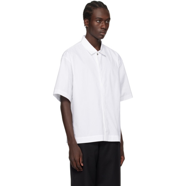  자크뮈스 JACQUEMUS White Les Classiques La chemise manches courtes Shirt 241553M192010