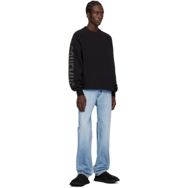  자크뮈스 JACQUEMUS Black Les Classiques Le Sweatshirt Typo Sweatshirt 241553M204003
