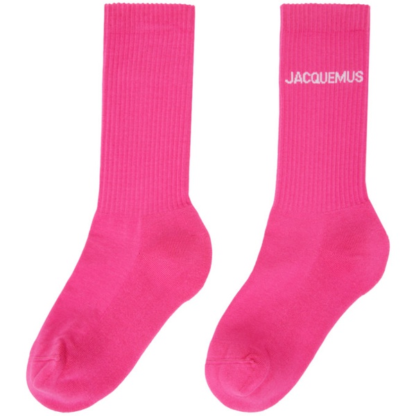  Pink Les Classiques Les chaussettes 자크뮈스 Jacquemus Socks 241553F076002