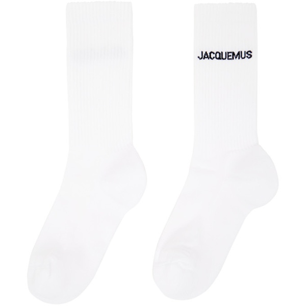  White Les Classiques Les chaussettes 자크뮈스 Jacquemus Socks 241553F076001
