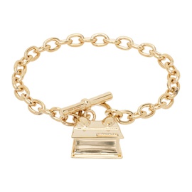 자크뮈스 JACQUEMUS Gold Le Raphia Le Bracelet Chiquito Barre Bracelet 241553F020004