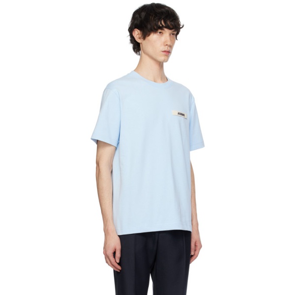  자크뮈스 JACQUEMUS Blue Le t-shirt Gros Grain t-shirt 241553M213008