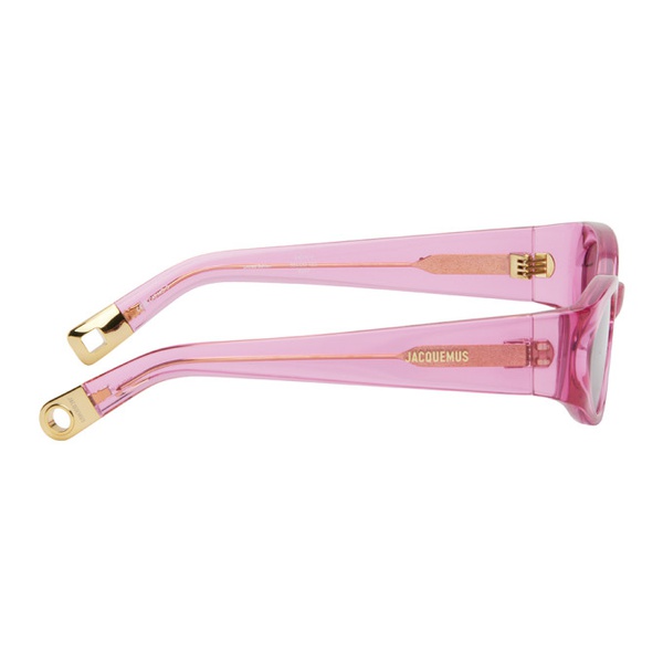  자크뮈스 JACQUEMUS SSENSE Exclusive Pink Les lunettes Ovalo Sunglasses 242553M134000