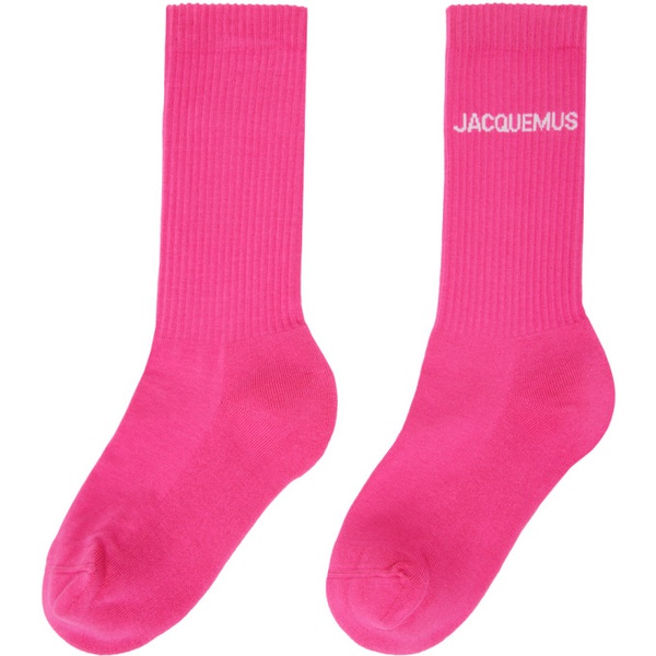  Pink Les Classiques Les chaussettes 자크뮈스 Jacquemus Socks 241553M220006