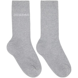 Gray Le Raphia Les Chaussettes 자크뮈스 Jacquemus Socks 232553F076017