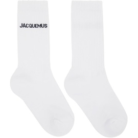White Le Papier Les Chaussettes 자크뮈스 Jacquemus Socks 232553F076018