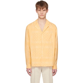 자크뮈스 JACQUEMUS Yellow Le Raphia La chemise Luis Shirt 231553M192045