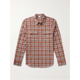 JAMES PERSE Lagoon Checked Cotton-Flannel Shirt 1647597318981435