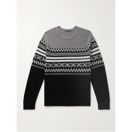 JAMES PERSE Fair Isle Cashmere and Cotton-Blend Sweater 1647597318981402