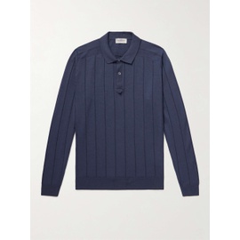 JOHN SMEDLEY Slim-Fit Ribbed Merino Wool Polo Shirt 1647597307249086