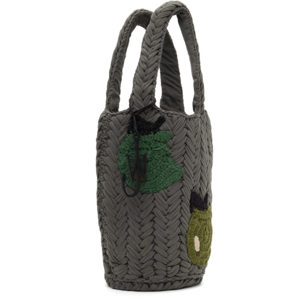  JW 앤더슨 JW Anderson SSENSE Exclusive Gray Apple Knitted Tote 231477F046005