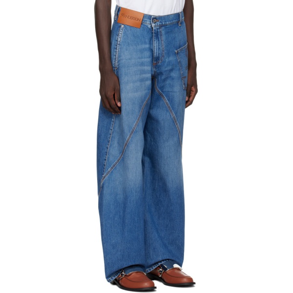  JW 앤더슨 JW Anderson Blue Twisted Jeans 241477M186004
