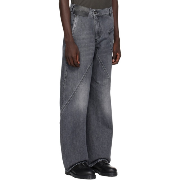  JW 앤더슨 JW Anderson Gray Twisted Jeans 241477M186003