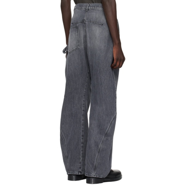  JW 앤더슨 JW Anderson Gray Twisted Jeans 241477M186003