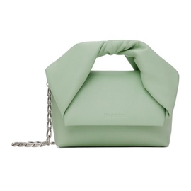 JW 앤더슨 JW Anderson Green Small Twister Leather Top Handle Bag 241477F046000