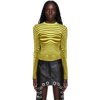 장 폴 고티에 Jean Paul Gaultier Yellow & Khaki Body Morphing Sweater 232808F110003
