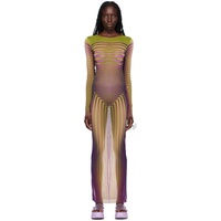 장 폴 고티에 Jean Paul Gaultier Green The Body Morphing Maxi Dress 232808F055001
