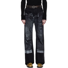 장 폴 고티에 Jean Paul Gaultier Black Printed Jeans 241808M186001